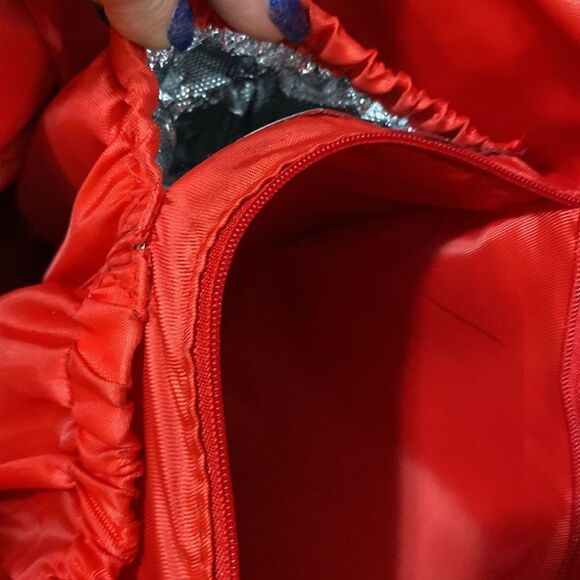 Colorland Black Faux Leather with Bright Red Interior Backpack Medium - Picture 7 of 16